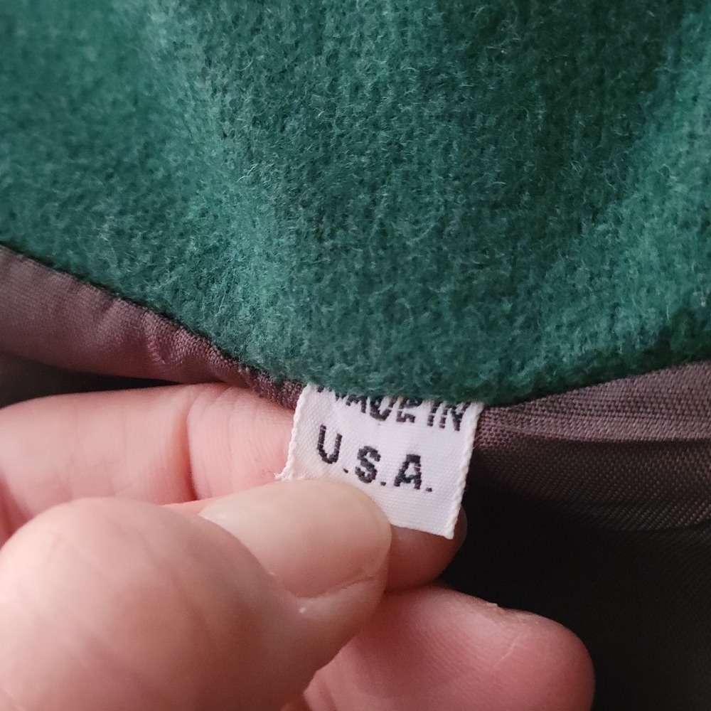 Vintage Rothschild Green Wool Blend Girls Coat Size 6X Fit & Flare - Picture 14 of 15